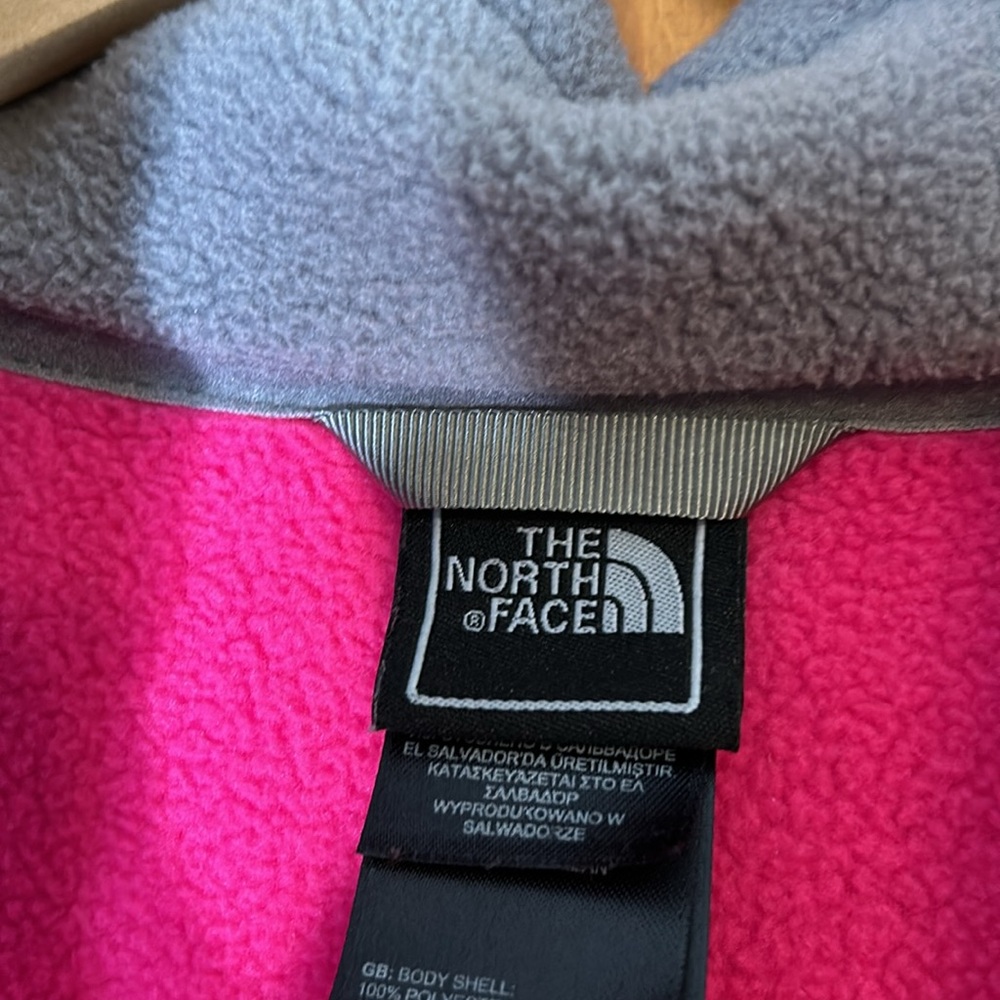 North face Women’s Pink /Gray Denali Zip Fleece Size XL GUC - Picture 3 of 7